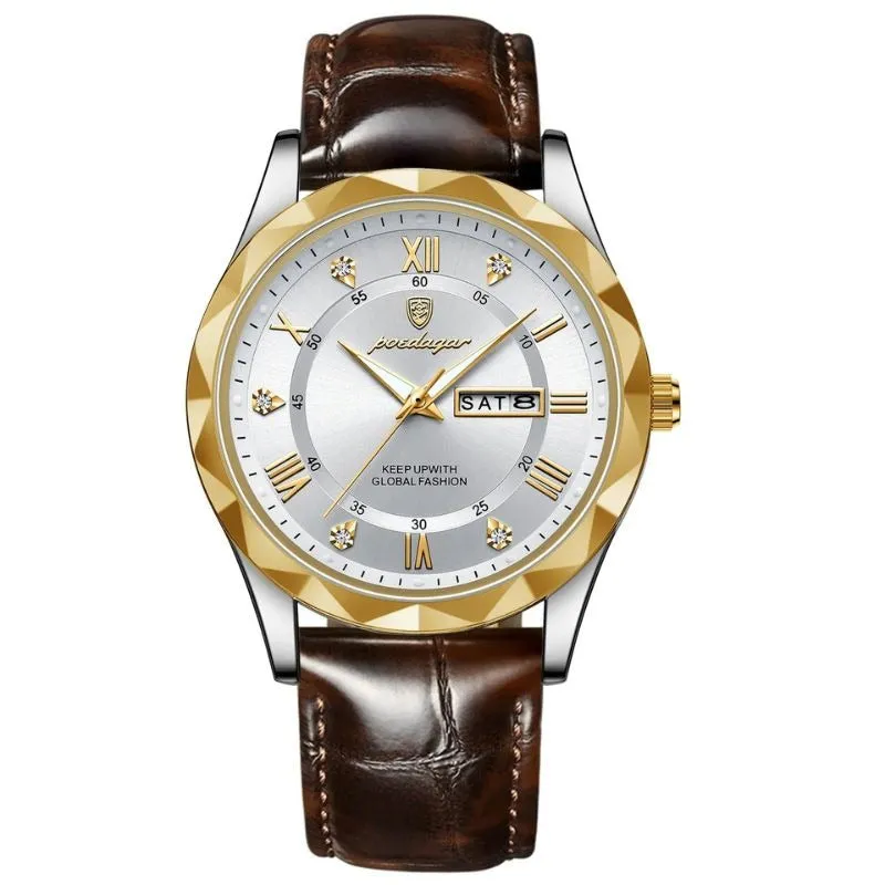 LUXURIOUS LEATHER STRAP QUARTZ WATCH | Elegance Meets Precision