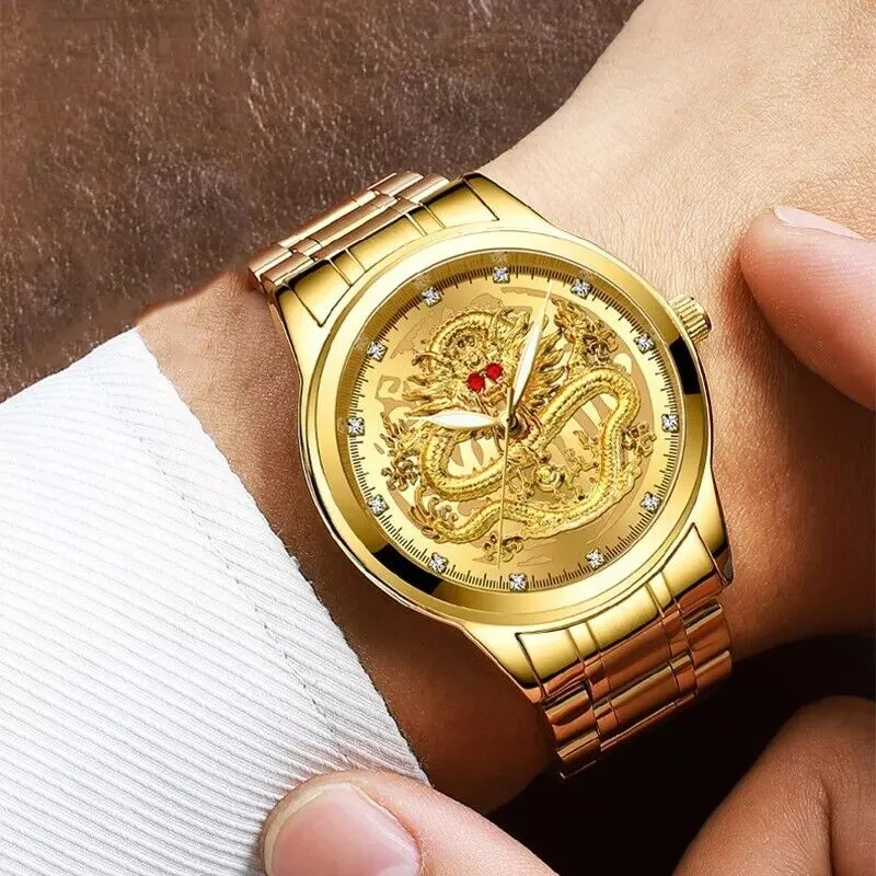 LUXURY GOLDEN DRAGON WATCH