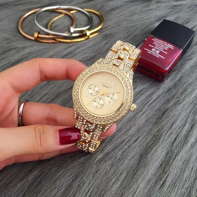Luxury Rhinestone Quartz Watches for Women