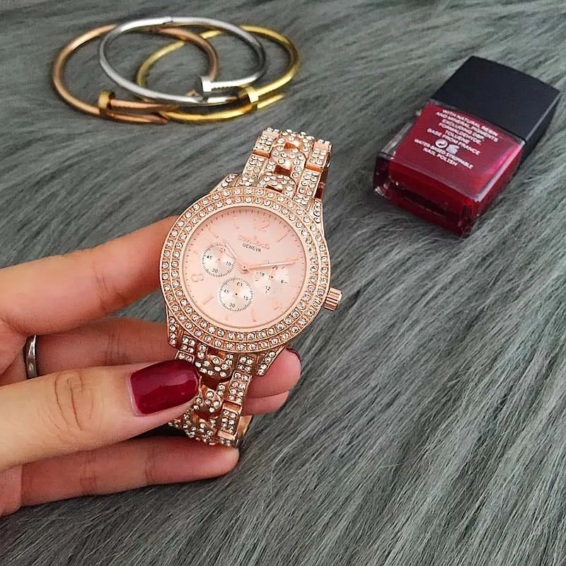 Luxury Rhinestone Quartz Watches for Women