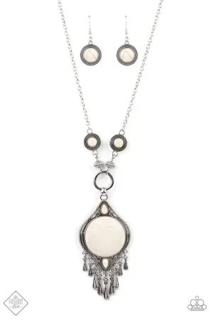 Majestic Mountaineer White Paparazzi Necklace