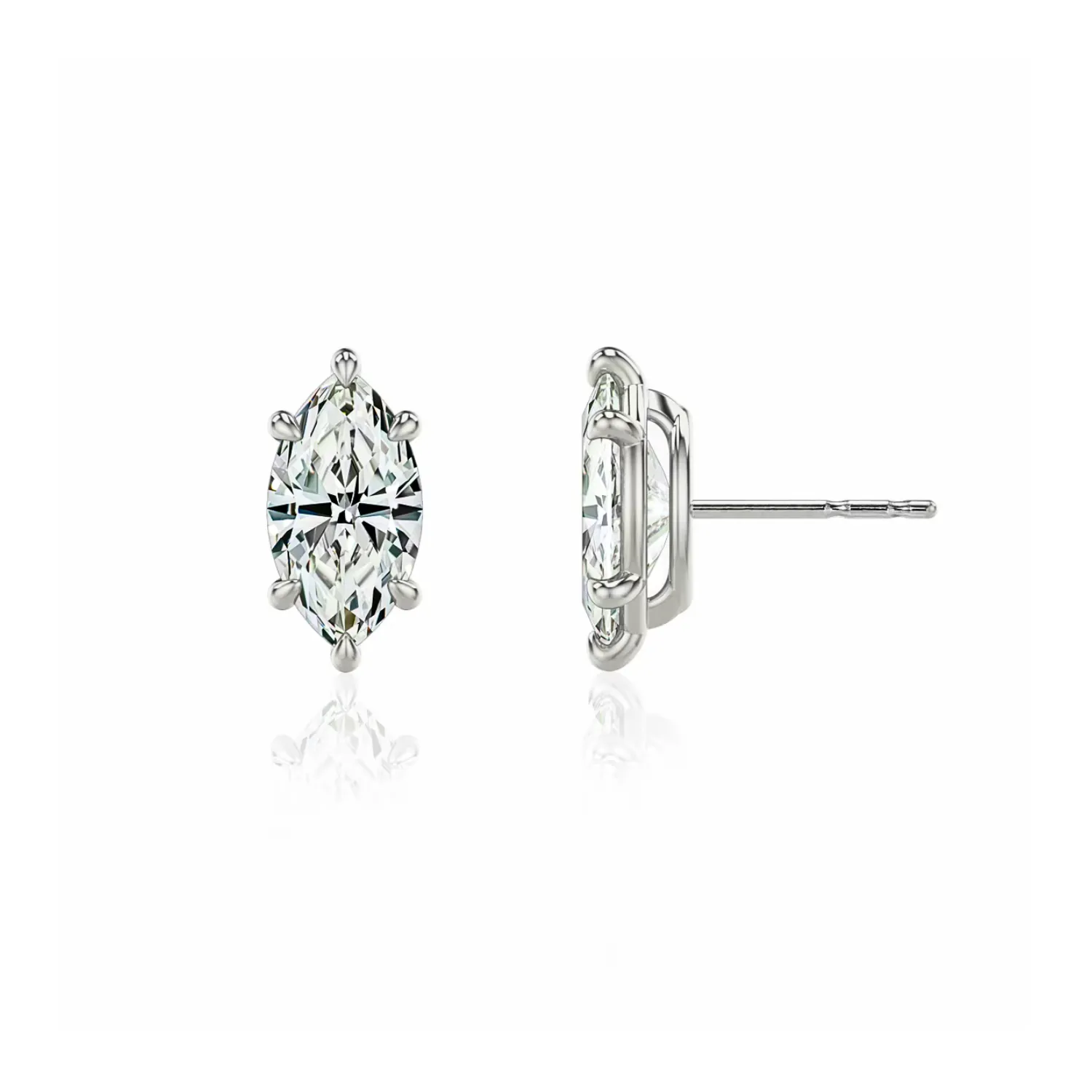 Marquise Diamond Stud Earrings