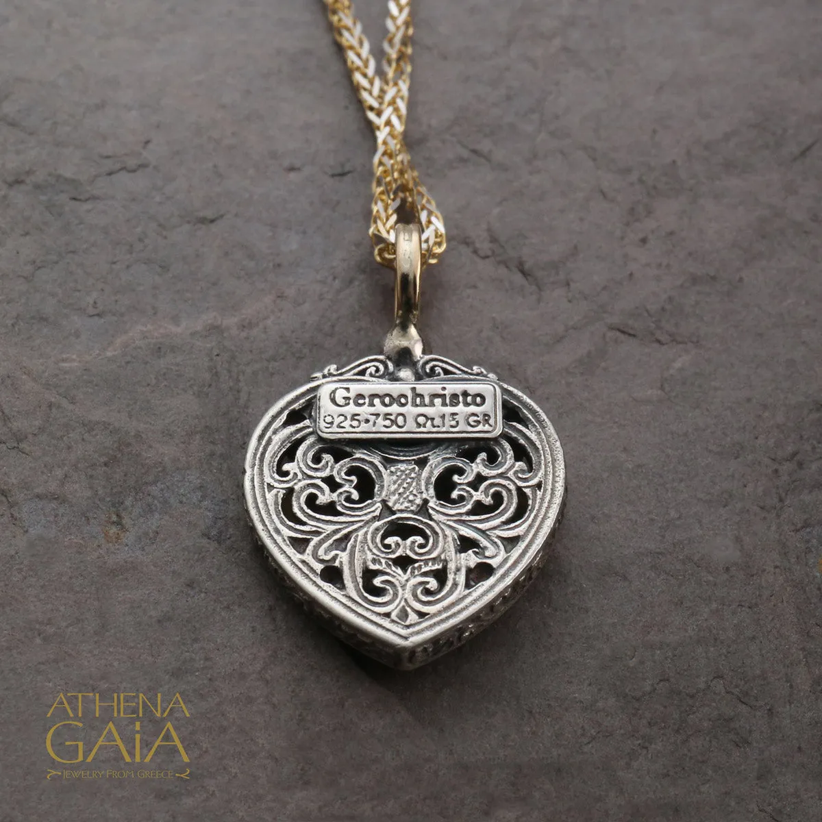 Meadow Shadows Ruby Heart Pendant
