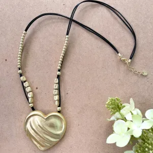 Medium Gold Heart Necklace