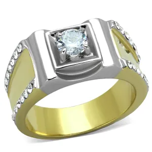 Men Stainless Steel Cubic Zirconia Rings TK2049