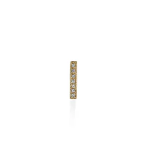 Men's Collection Gold & Diamond Small Bar Stud