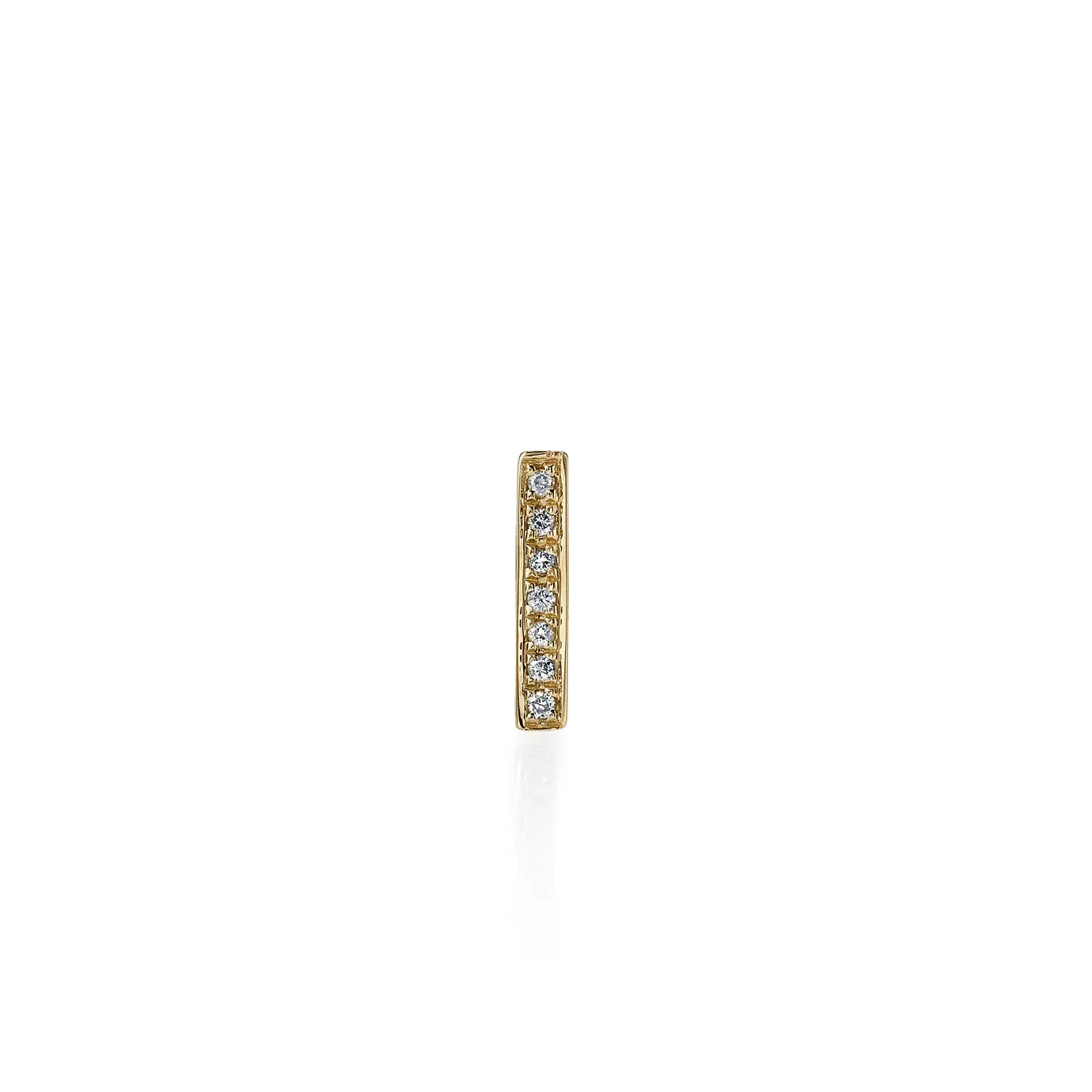 Men's Collection Gold & Diamond Small Bar Stud