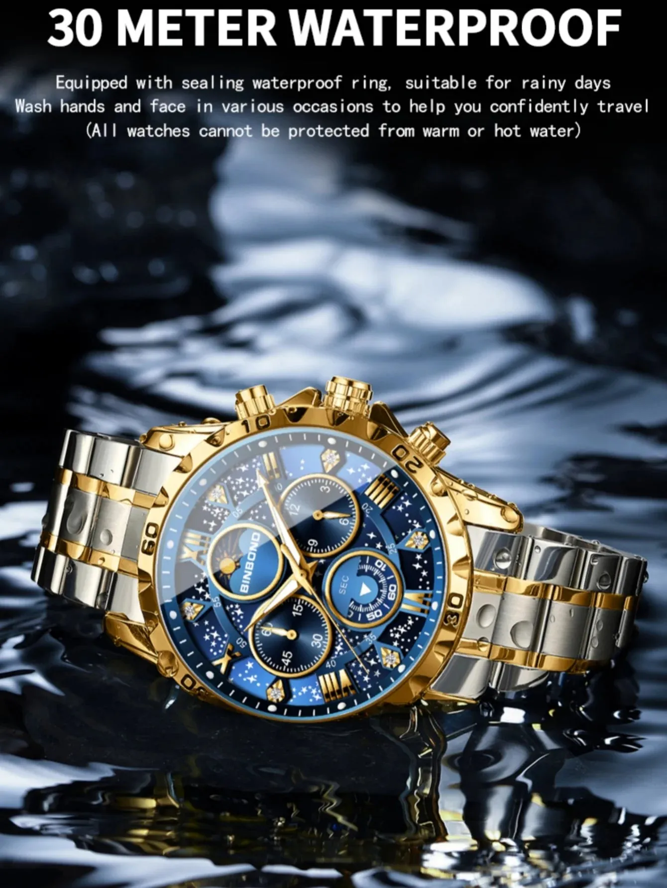 Men's Sports Chronograph Light 30M