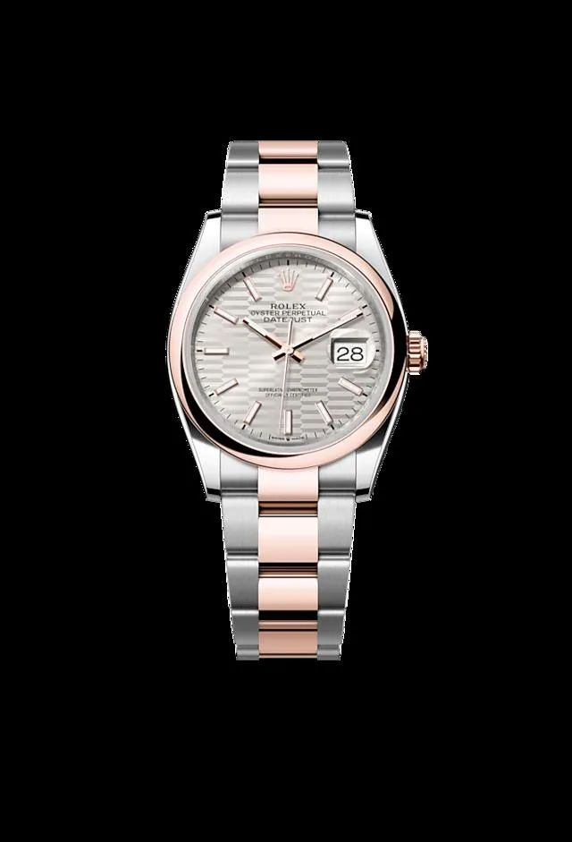 Men's/2023 36mm Two-Tone/Motif-Dial Oyster-Band Datejust-Watch