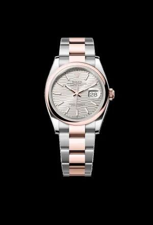 Men's/2023 36mm Two-Tone/Motif-Dial Oyster-Band Datejust-Watch