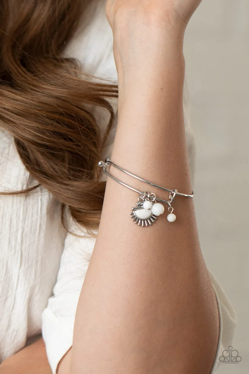 Mind, Body, and SOL White Paparazzi Bracelet