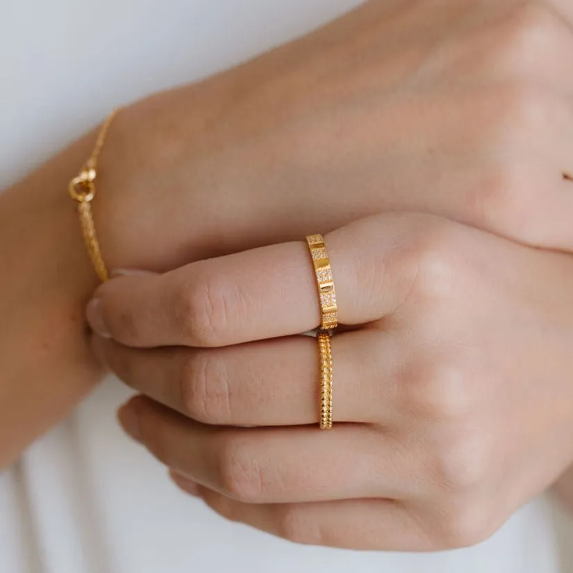 Mini Banded CZ Ring
