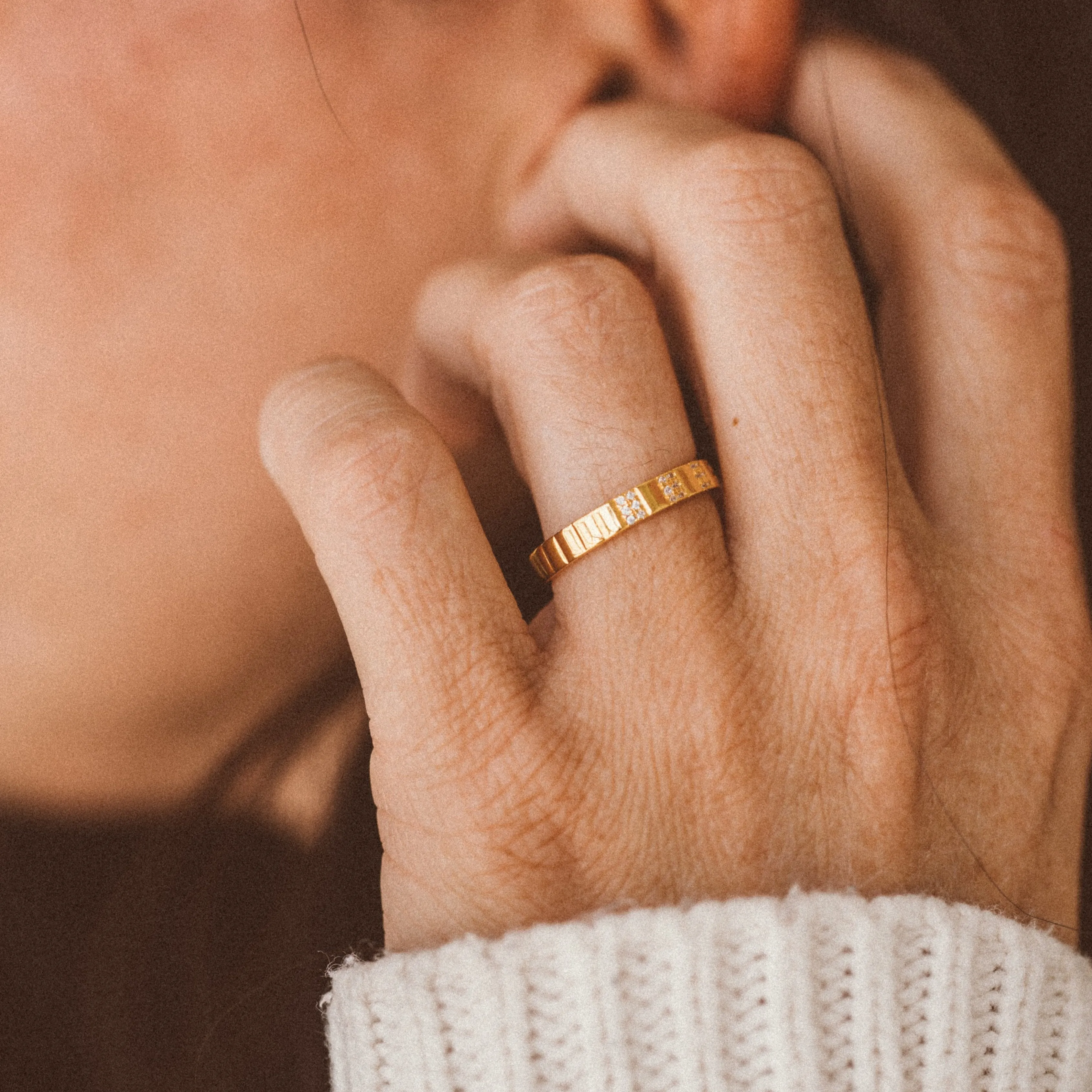 Mini Banded CZ Ring