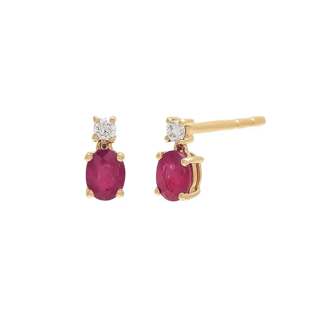 Mini Diamond Stud Earring 14K