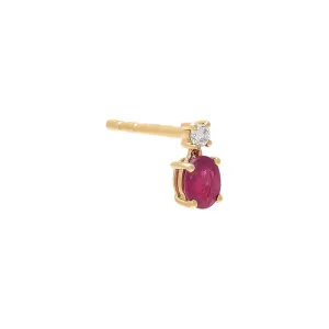 Mini Diamond Stud Earring 14K