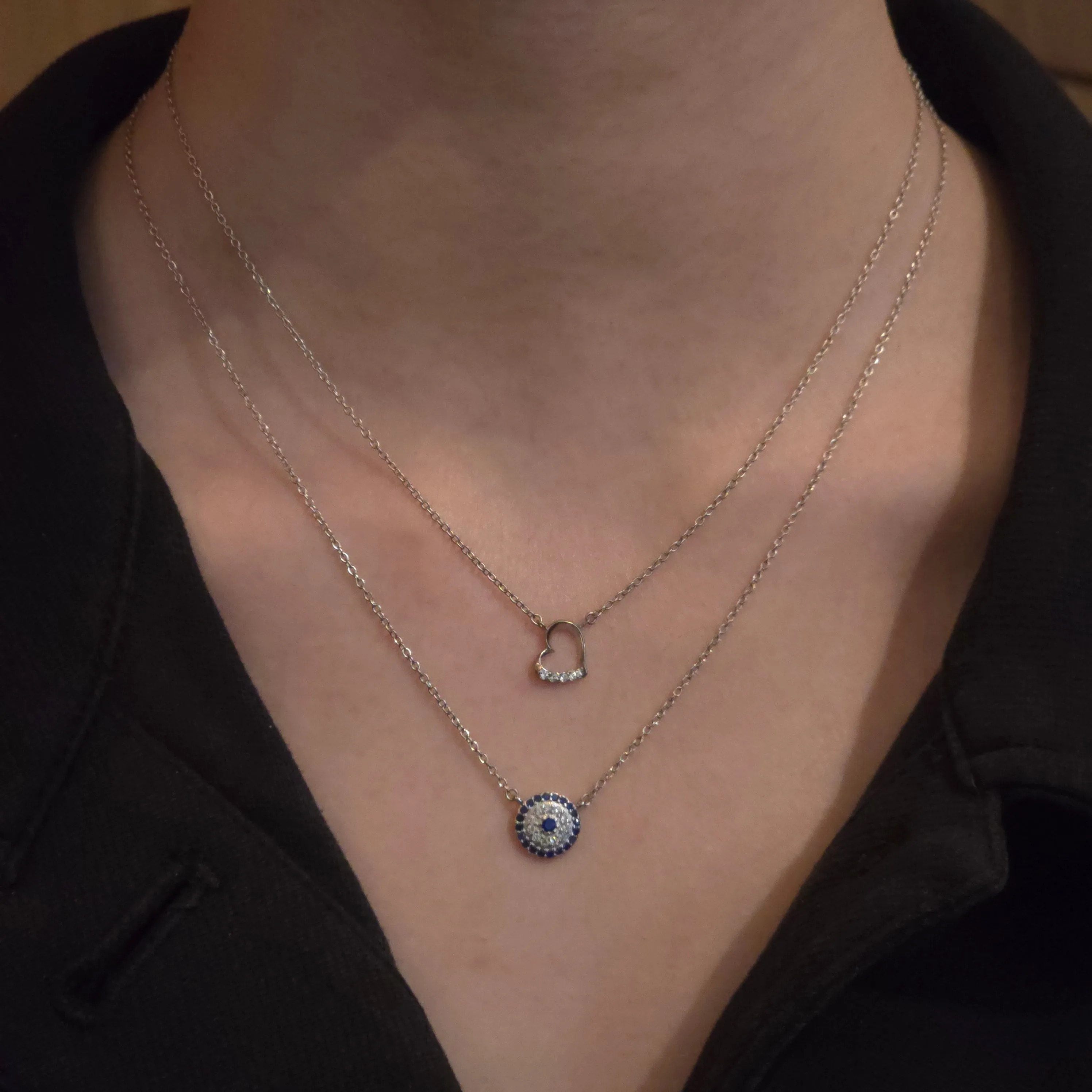 Mini Sideways Heart Necklace