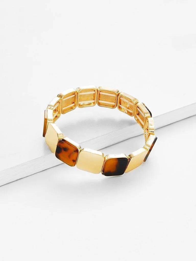 Mini Square Design Bangle Bracelet