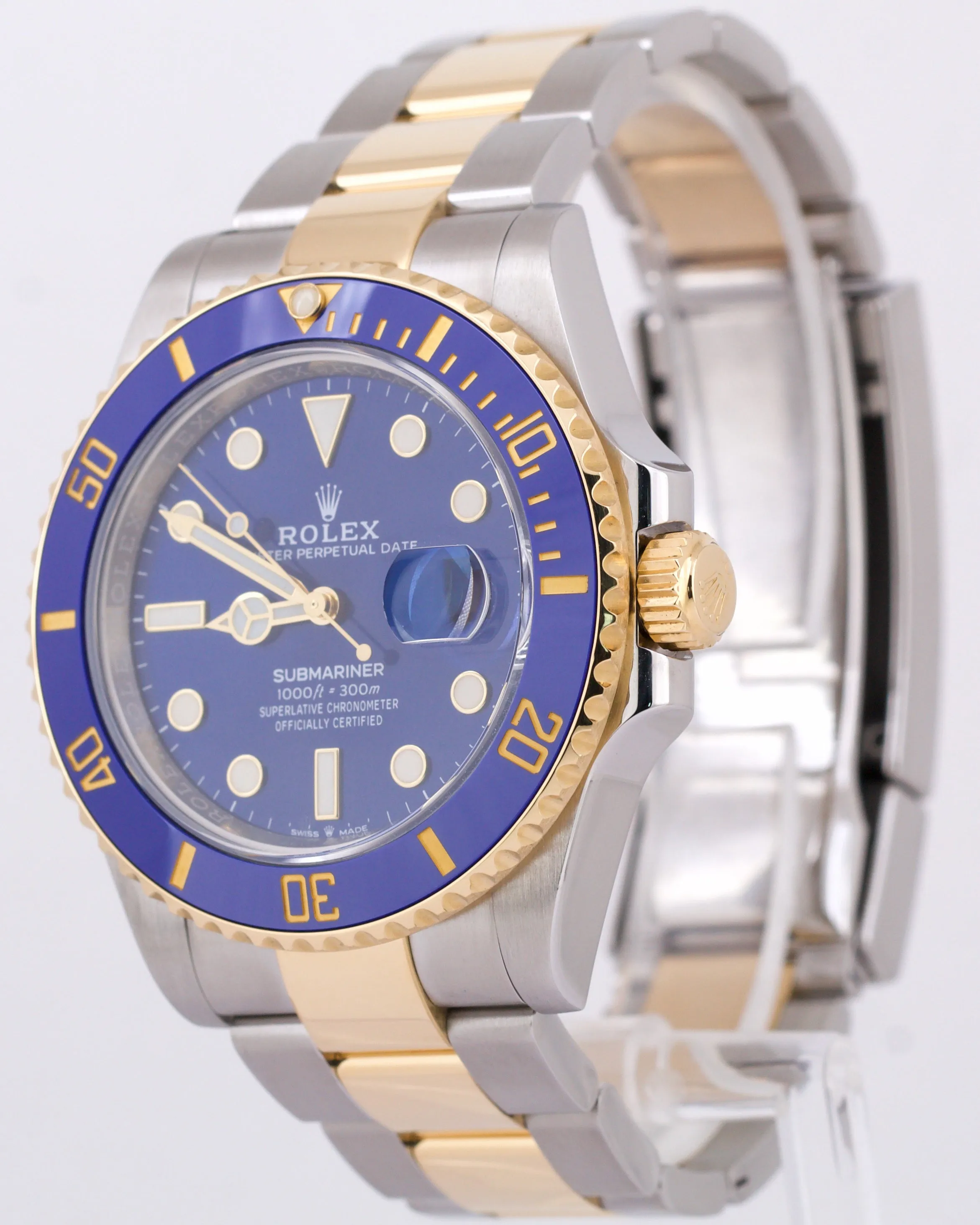 MINT 2020 PAPERS Rolex Submariner Date 41mm BLUE Two-Tone 18K Gold 126613 LB BOX
