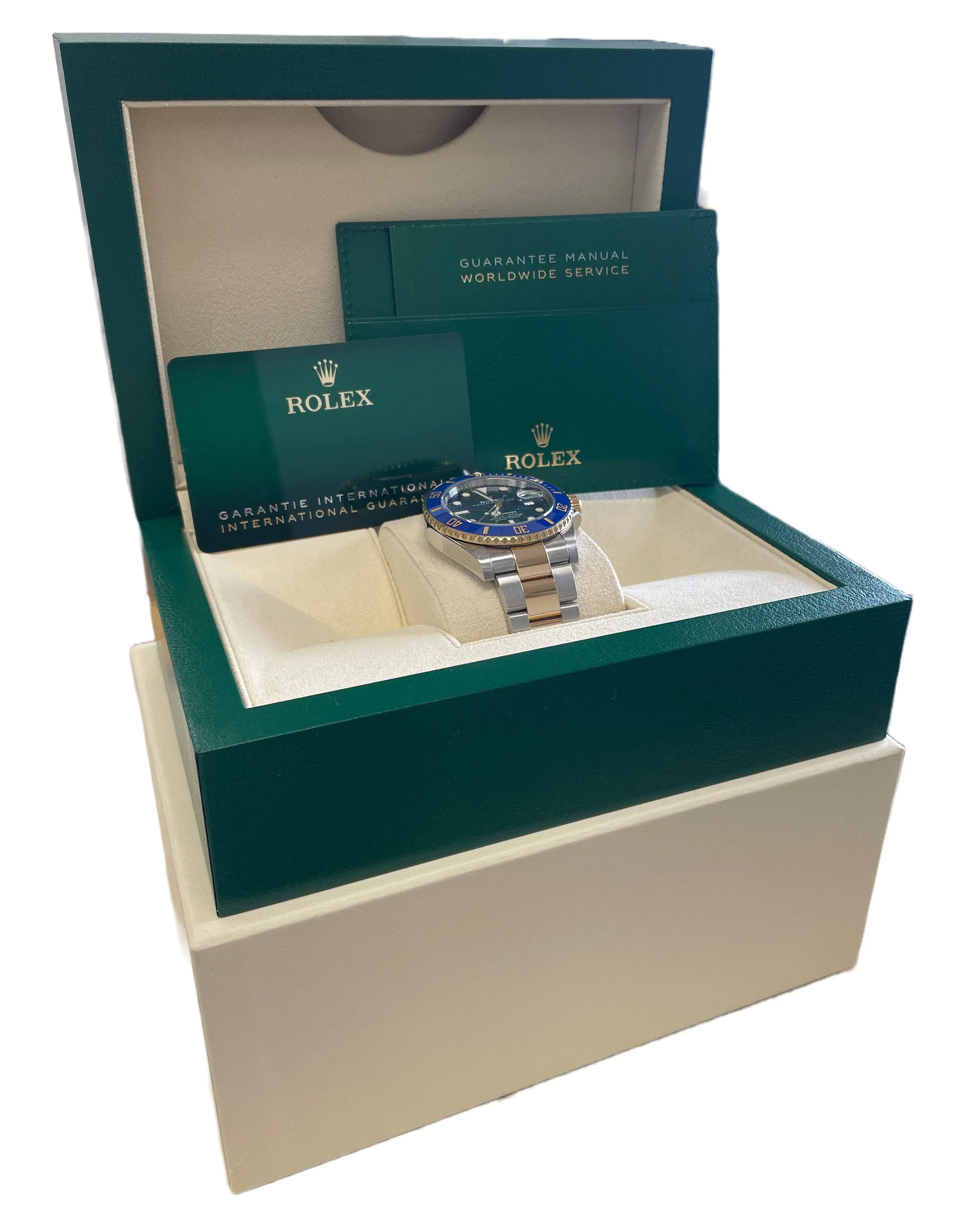 MINT 2020 PAPERS Rolex Submariner Date 41mm BLUE Two-Tone 18K Gold 126613 LB BOX
