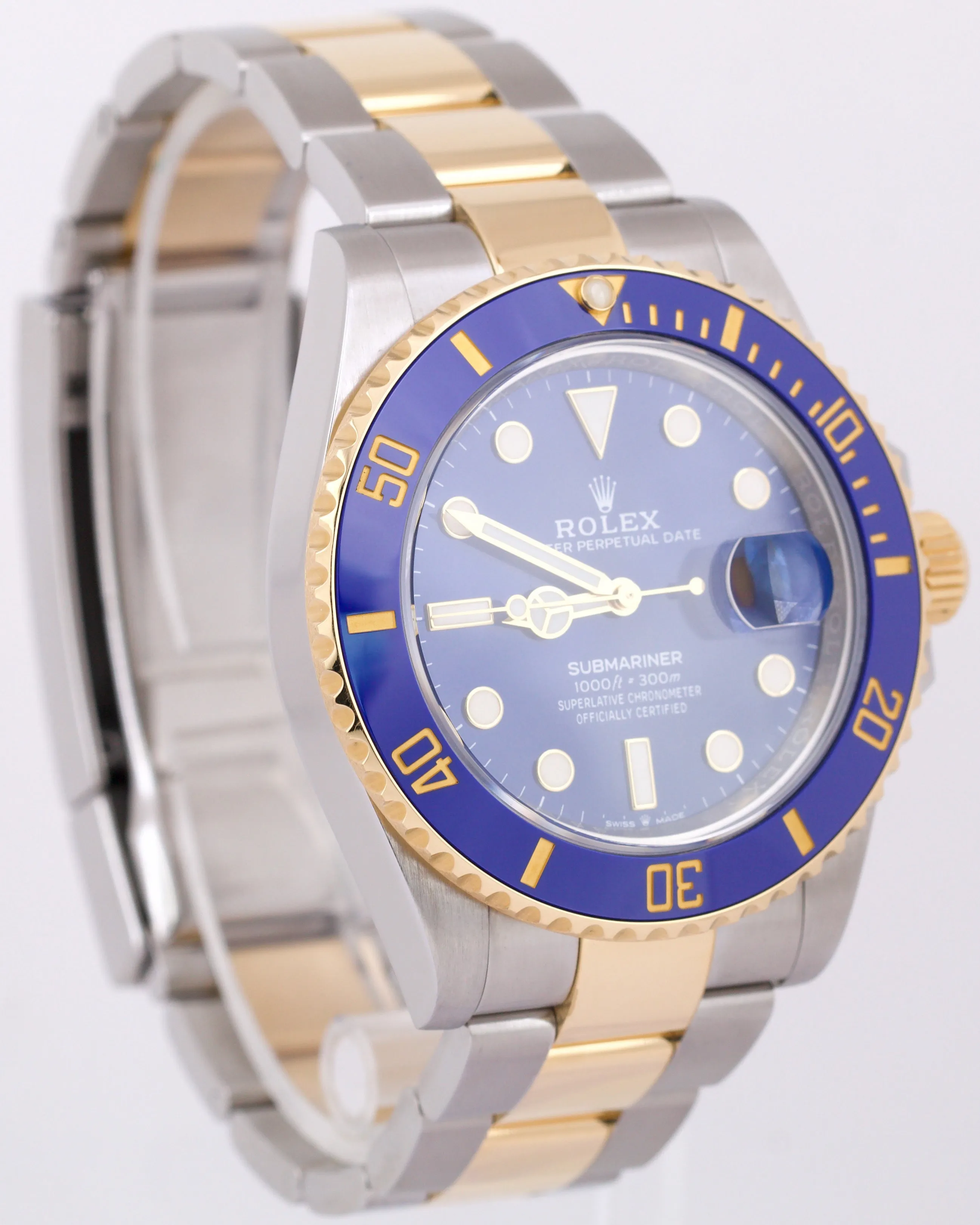 MINT 2020 PAPERS Rolex Submariner Date 41mm BLUE Two-Tone 18K Gold 126613 LB BOX