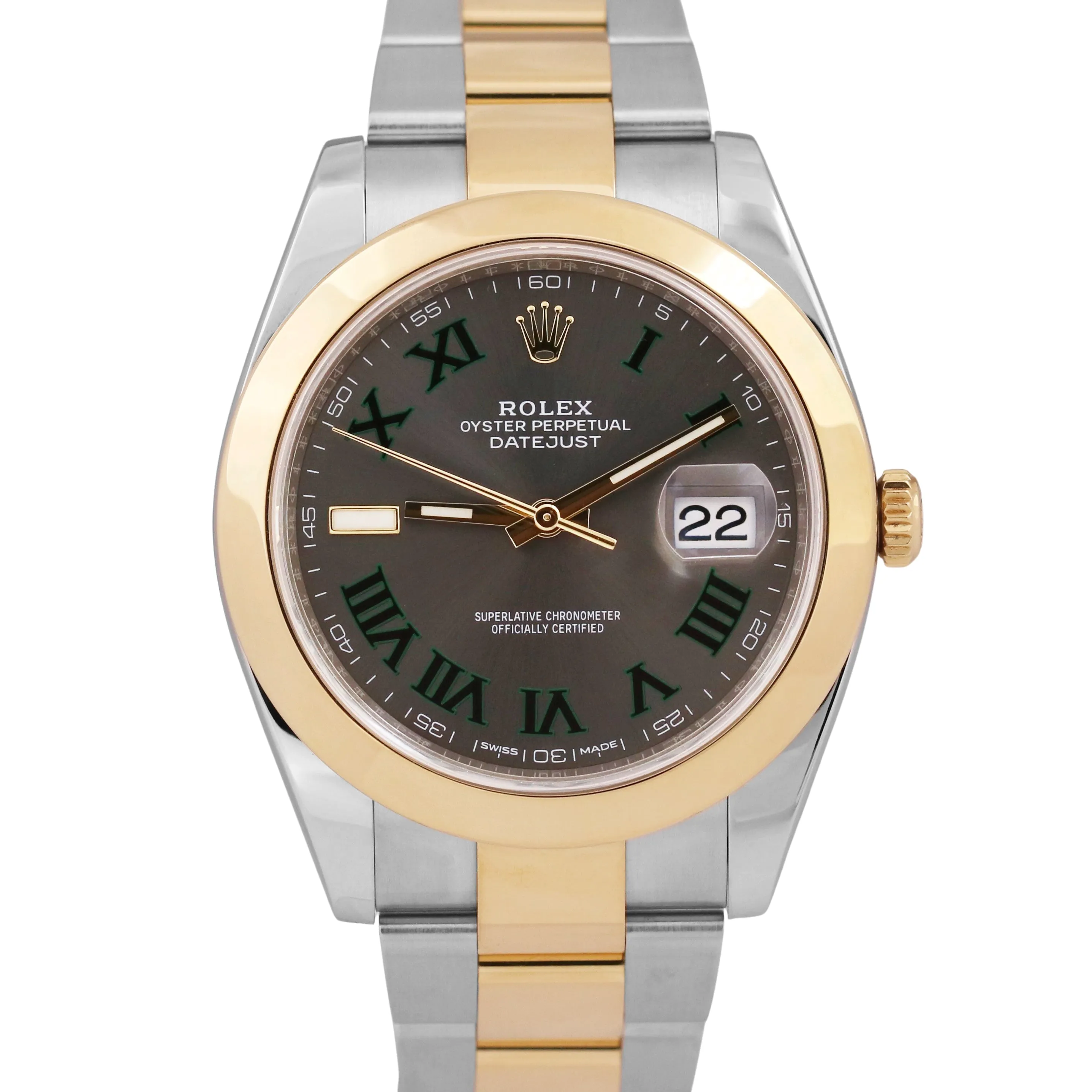 MINT PAPERS Rolex Datejust 41 WIMBLEDON 18k Gold Steel Oyster 41mm 126303 BOX