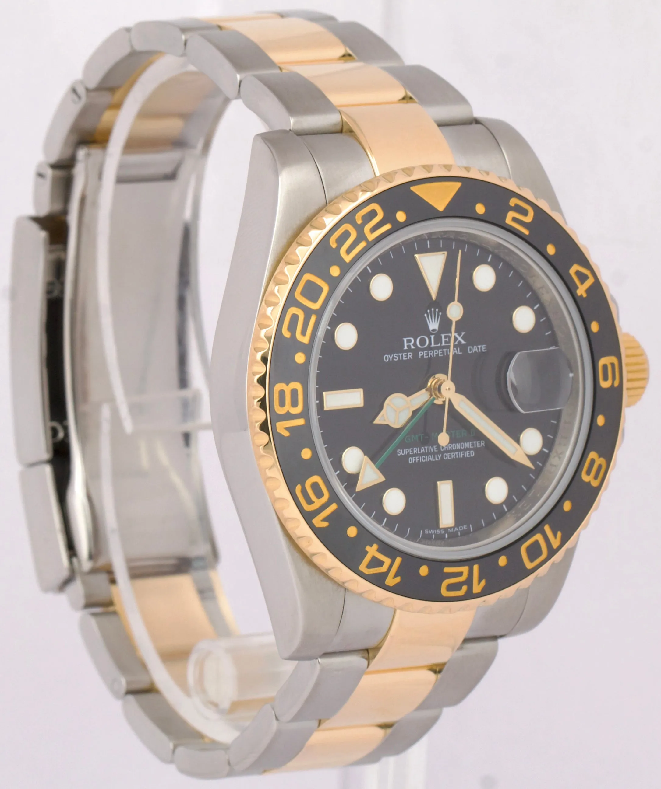 MINT PAPERS Rolex GMT-Master II Black Ceramic 18K Gold Steel 40mm 116713 BOX