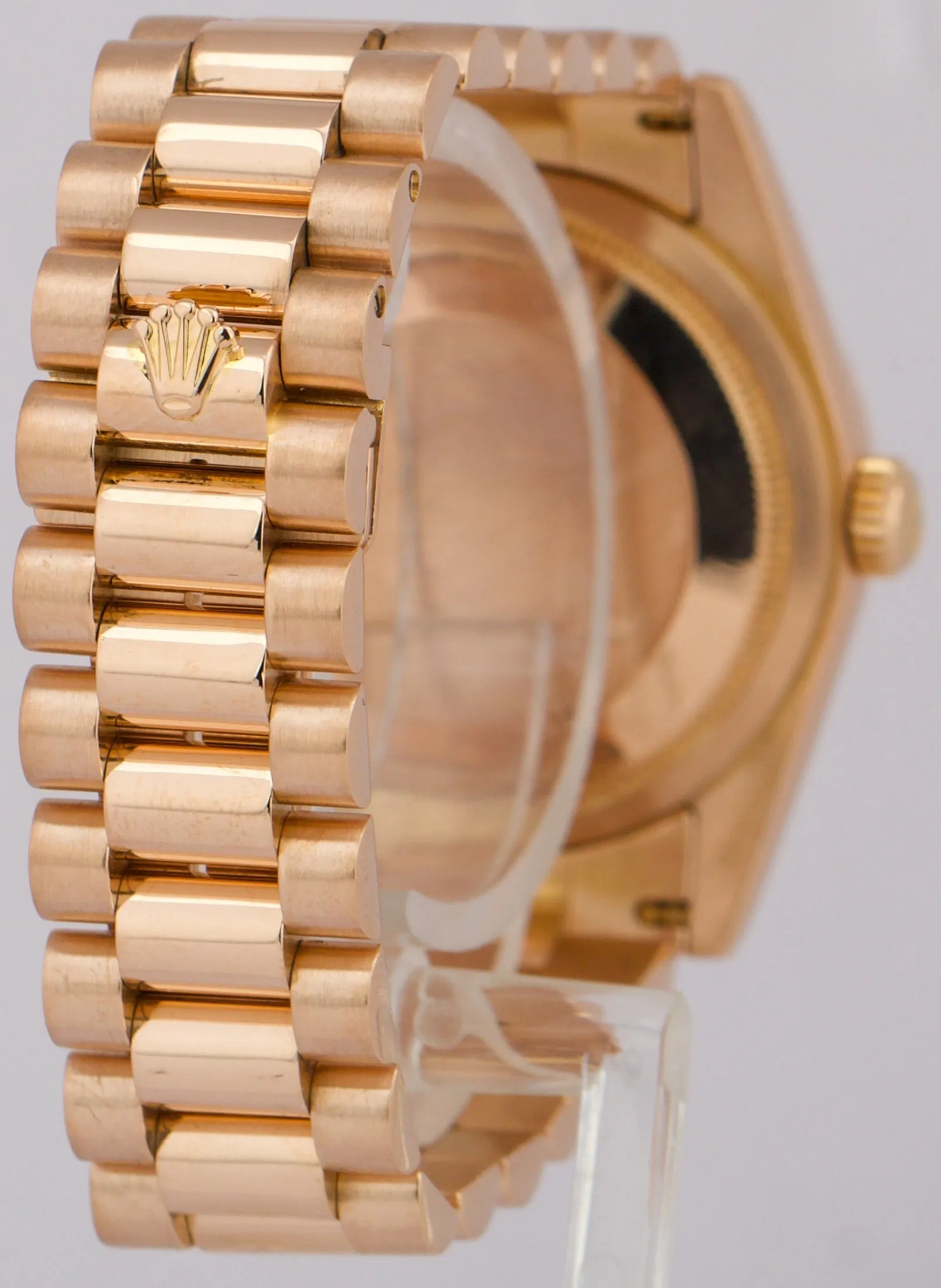MINT Rolex Day-Date President WHITE ROMAN 18k Rose Gold Fluted 36mm 118235 Watch