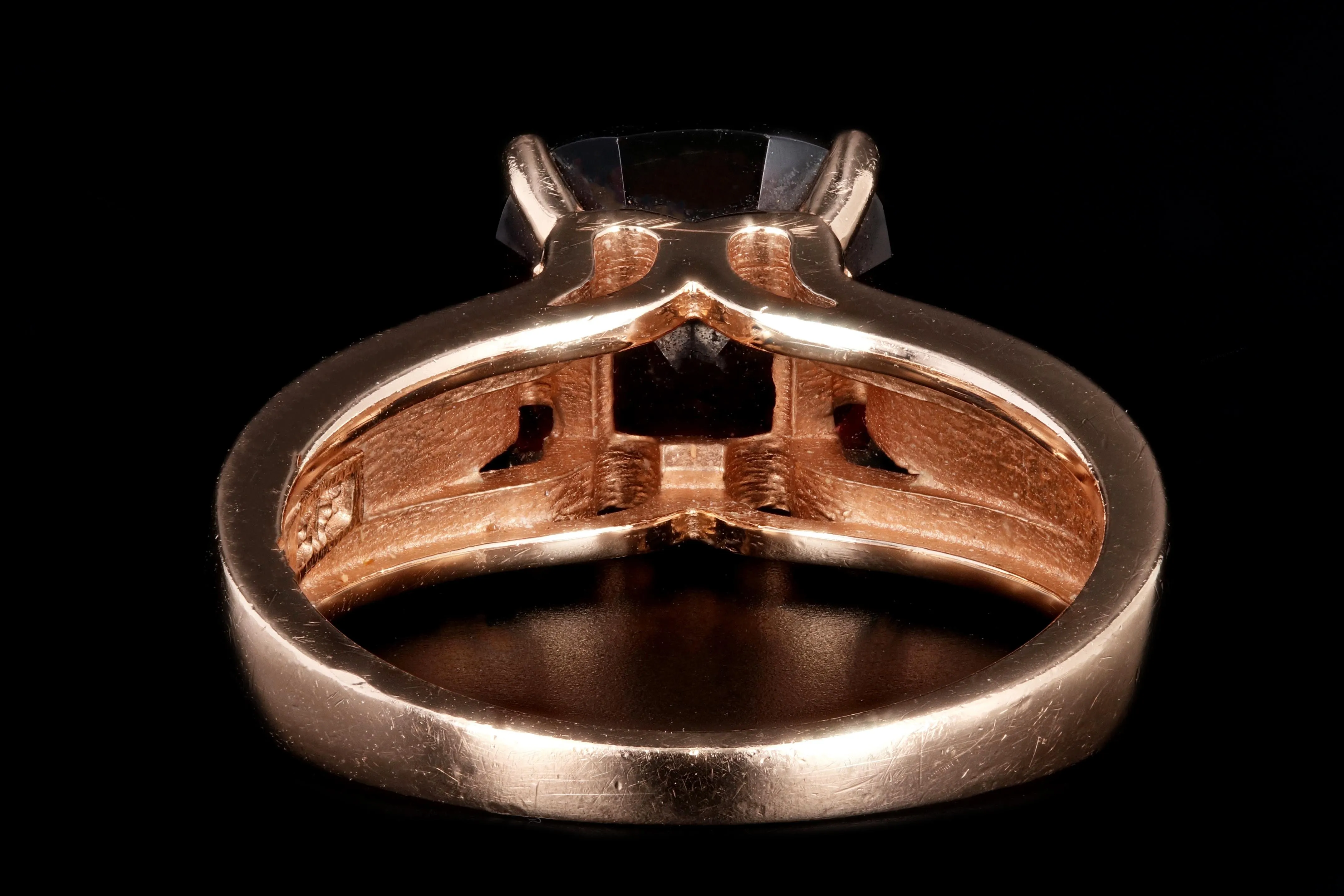 Modern EFFY 14K Rose Gold 3.25 Carat Garnet and Diamond Ring