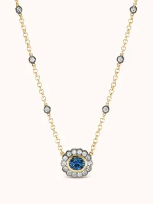 Montana Sapphire Single Alexandra Necklace