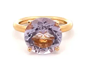 Morganite Ring in 18k Yellow Gold
