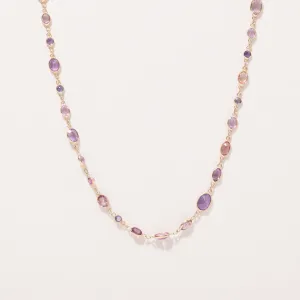 Multi Colour Sapphire Link Necklace | 20.00ctw | 32" |
