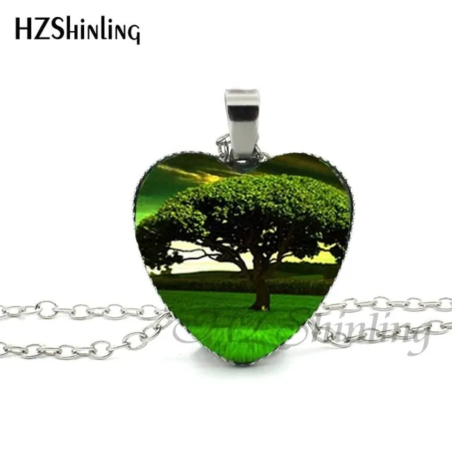 New Divergent Heart Necklace Tree Pendant Jewelry