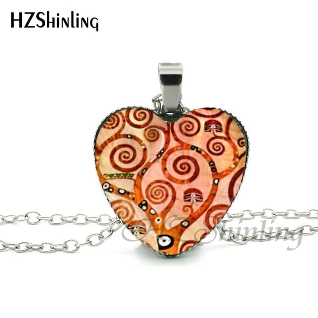 New Divergent Heart Necklace Tree Pendant Jewelry