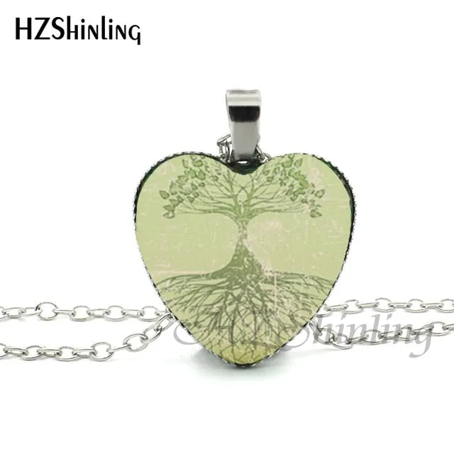 New Divergent Heart Necklace Tree Pendant Jewelry