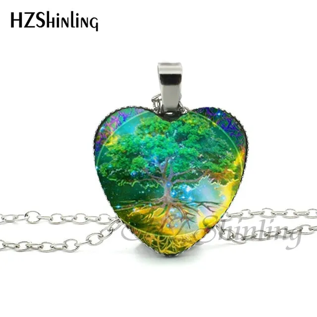 New Divergent Heart Necklace Tree Pendant Jewelry