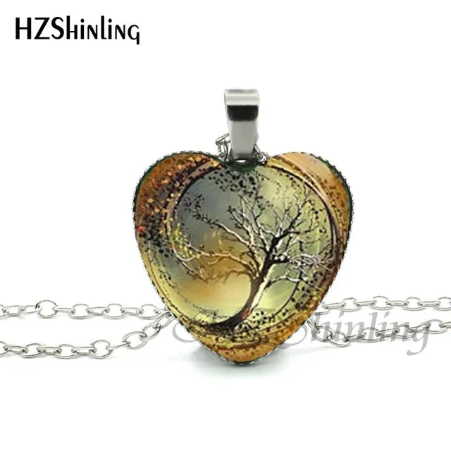 New Divergent Heart Necklace Tree Pendant Jewelry