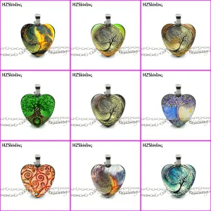 New Divergent Heart Necklace Tree Pendant Jewelry
