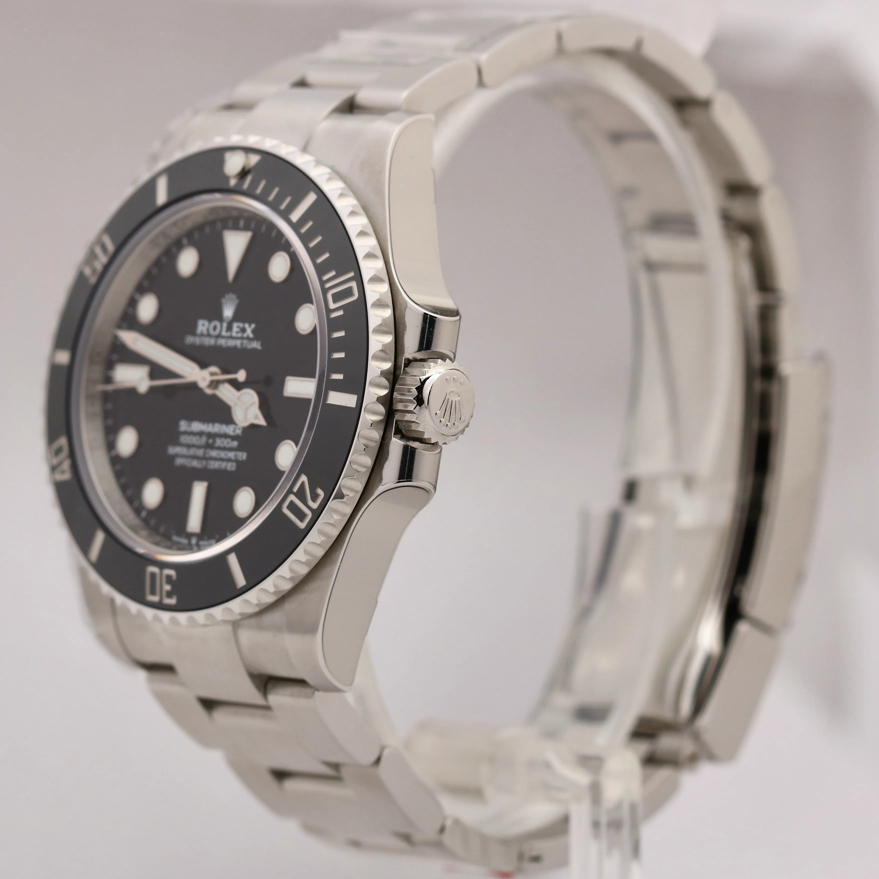 NEW UNWORN Rolex Submariner No-Date PAPERS 41mm Black Stainless 124060 LN B P