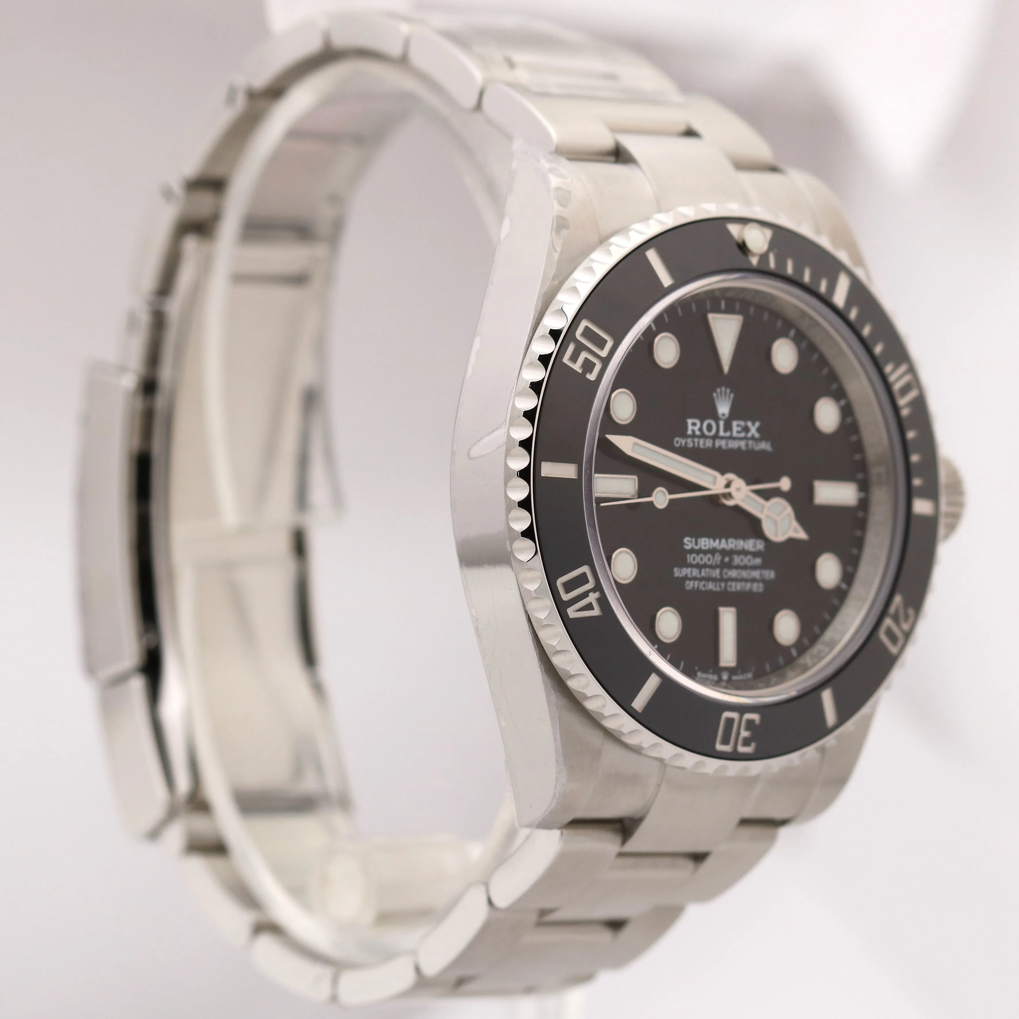 NEW UNWORN Rolex Submariner No-Date PAPERS 41mm Black Stainless 124060 LN B P