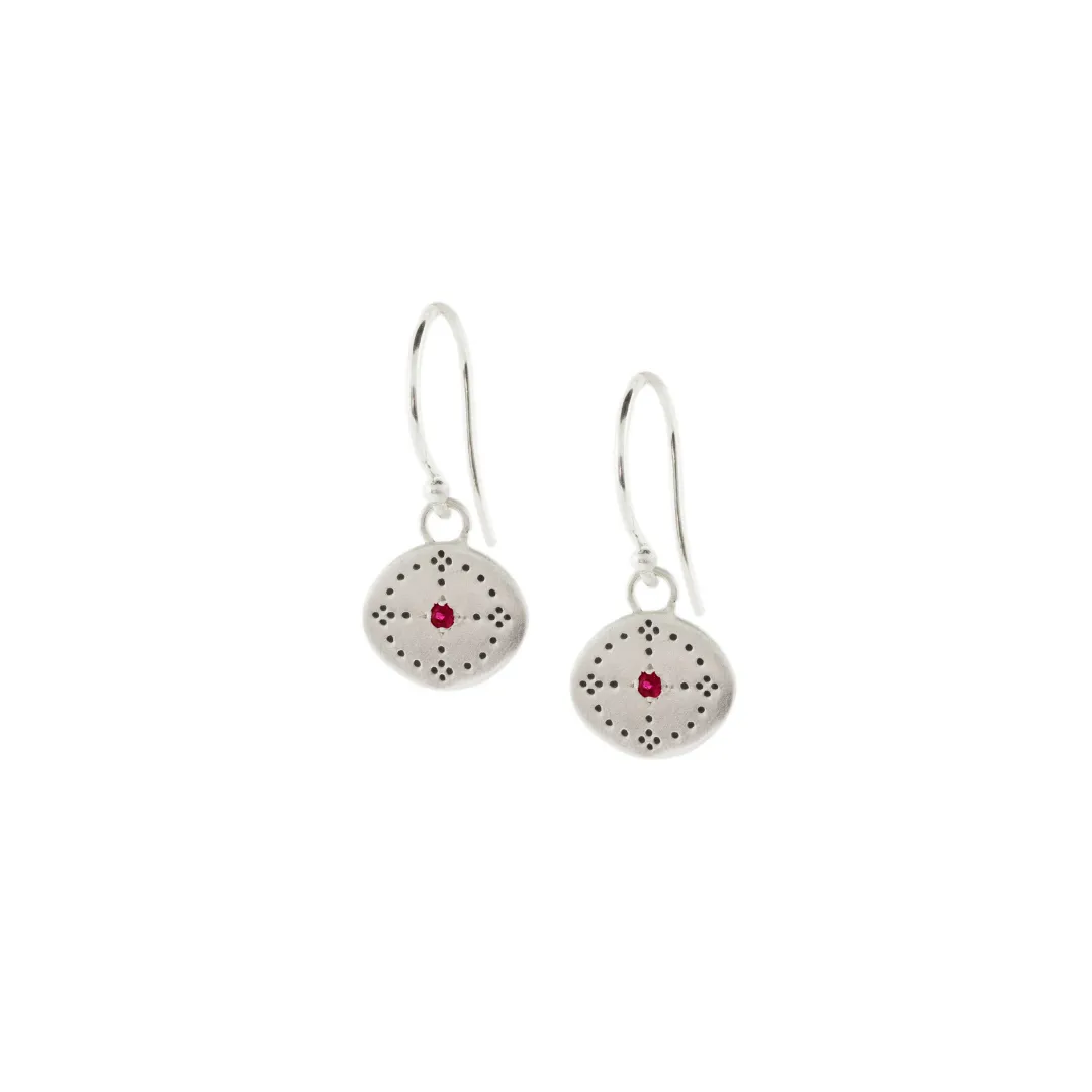 Nostalgia Charm Ruby Earrings