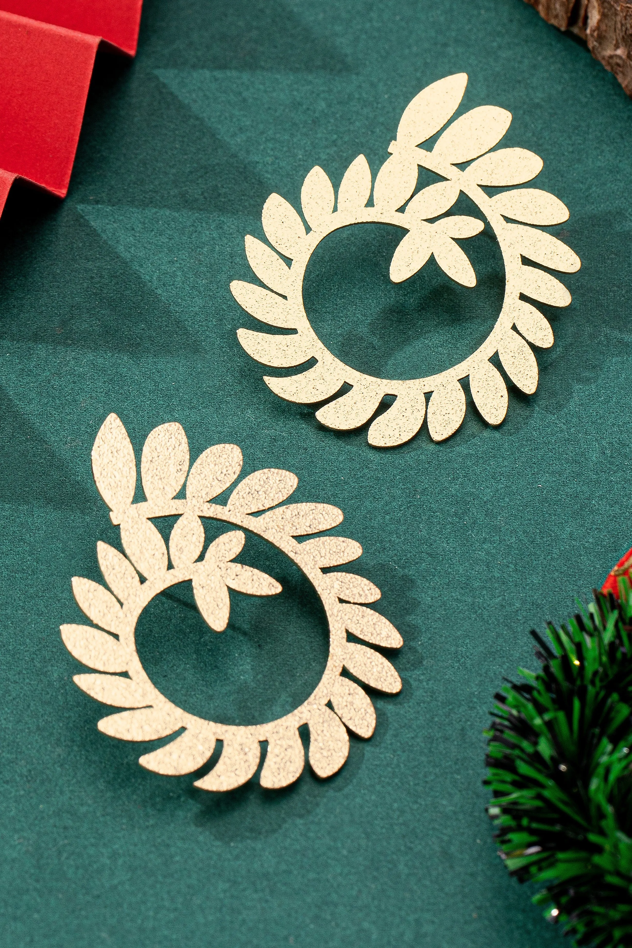 Olive Sparkle Stud Earrings