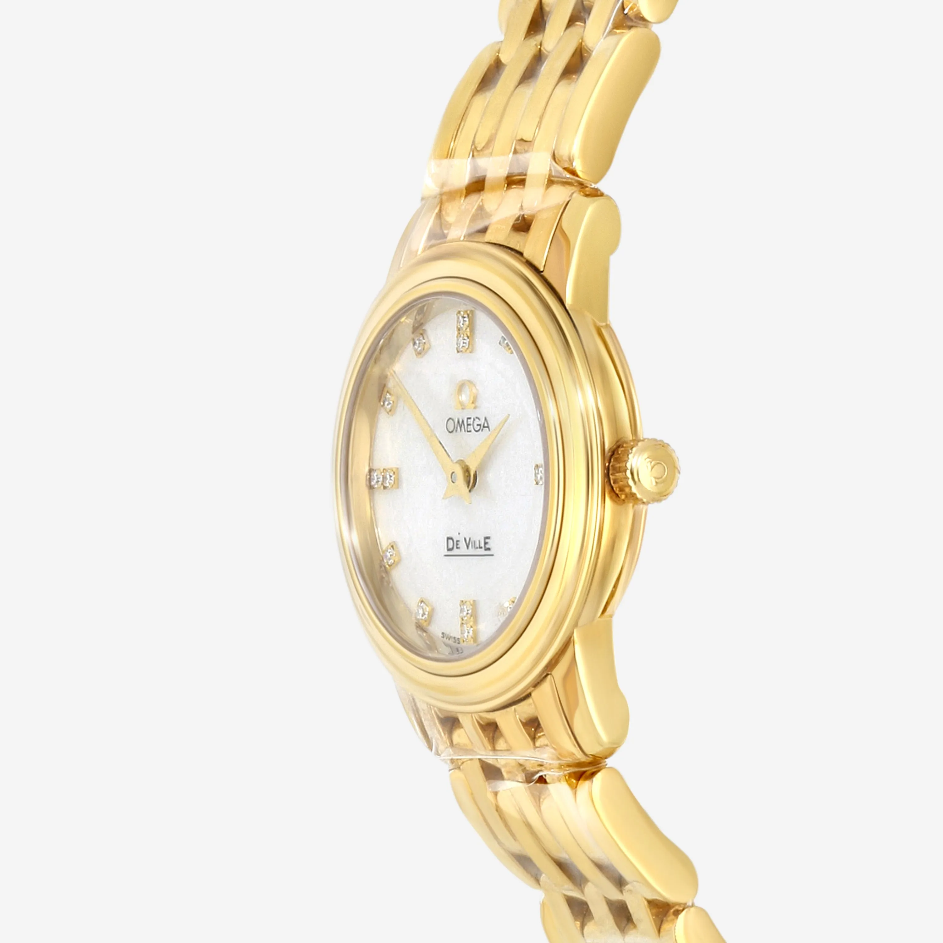 Omega De Ville Prestige 18K Yellow Gold Diamond Quartz Ladies Watch 4170.76.00