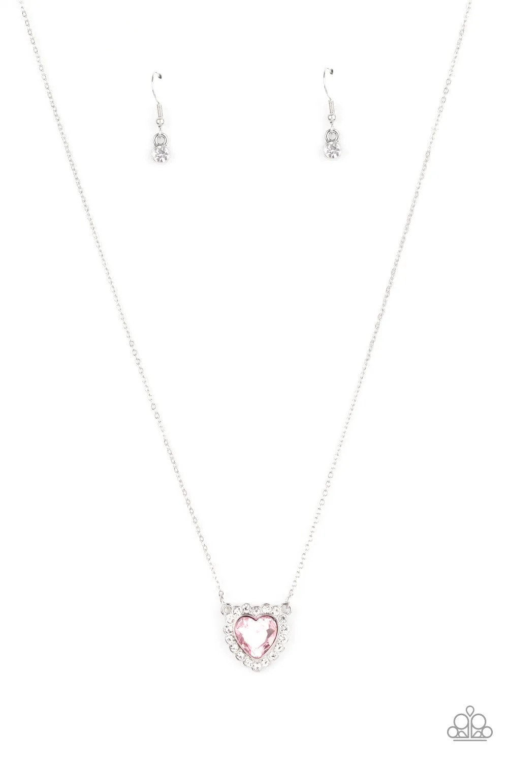 Out of the GLITTERY-ness of Your Heart Pink Necklace
