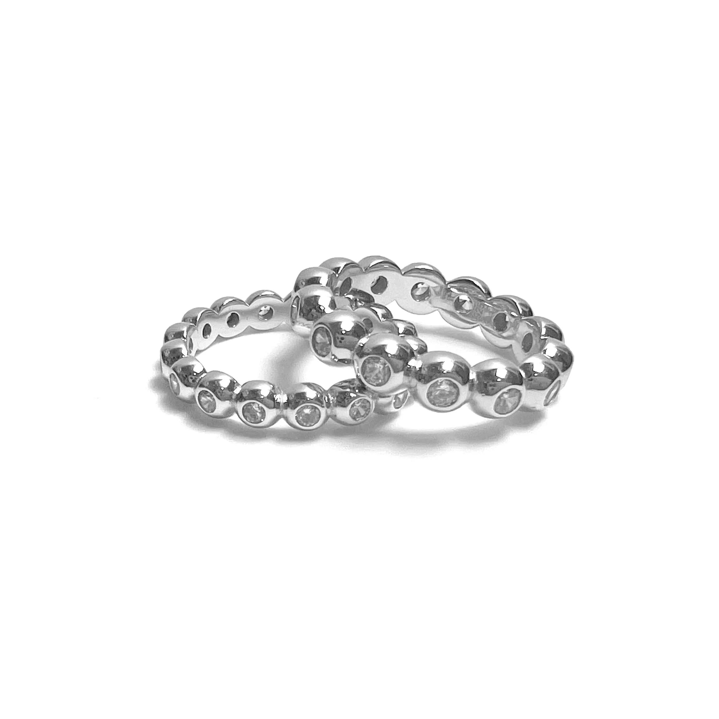 Outline Bezel Set Rings