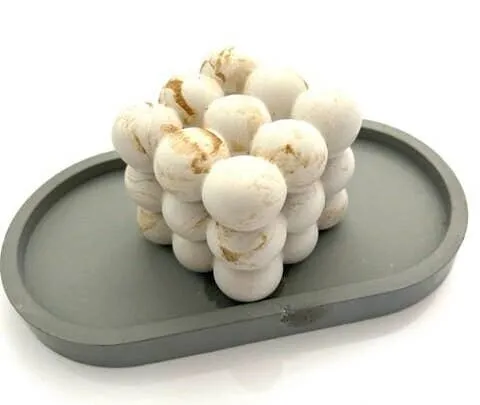 Oval Cement Tray |Concrete Tray| Oval Tray| Decorative Tray