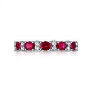 Oval Ruby and Diamond Ring