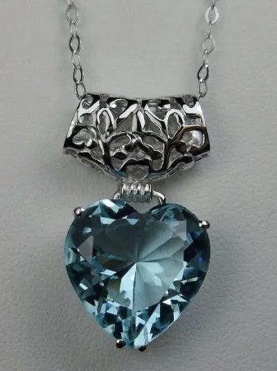 P38, Heart Pendant, Heart Gemstone, Art Nouveau Necklace #P38