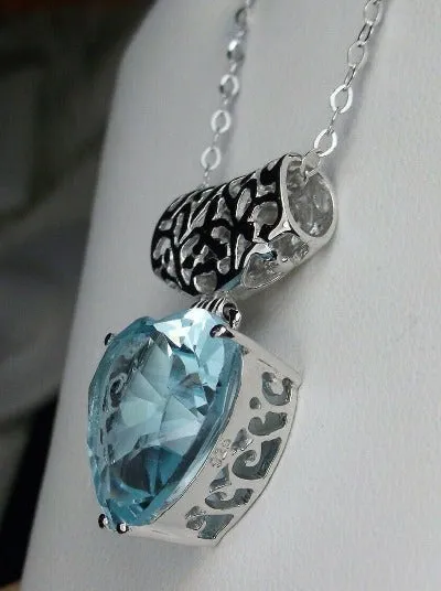 P38, Heart Pendant, Heart Gemstone, Art Nouveau Necklace #P38