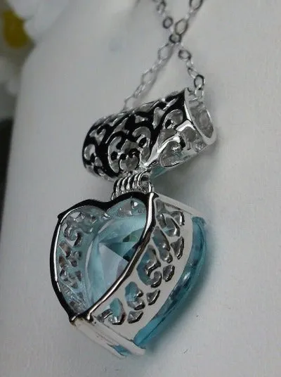 P38, Heart Pendant, Heart Gemstone, Art Nouveau Necklace #P38