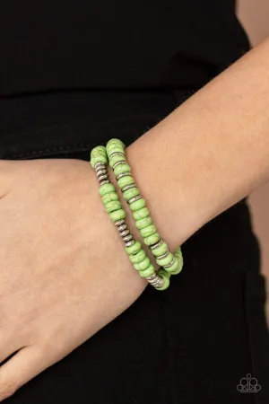 Paparazzi Desert Rainbow - Green Bracelet